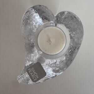Simon Pearce Twisted Heart Tealight Votive Candle Holder Signed New